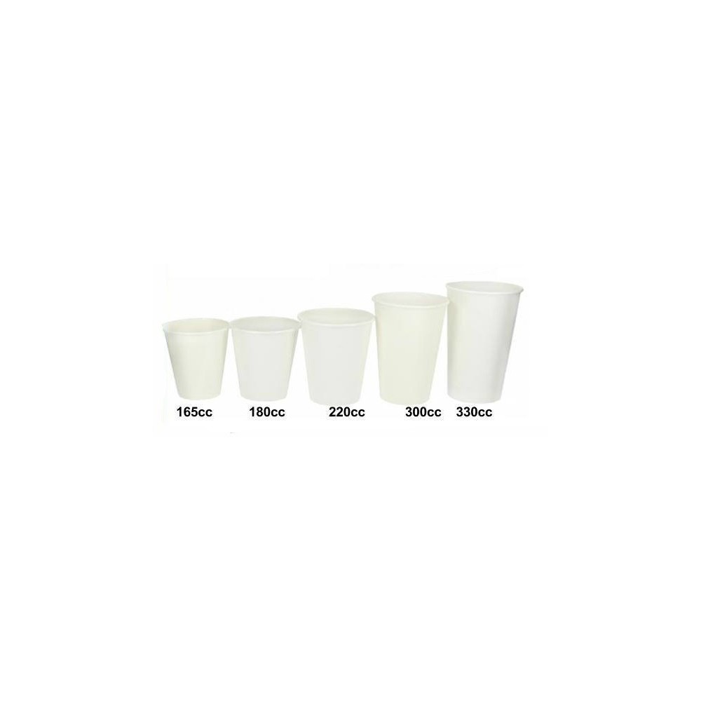 Vasos plásticos BLANCOS x 100
