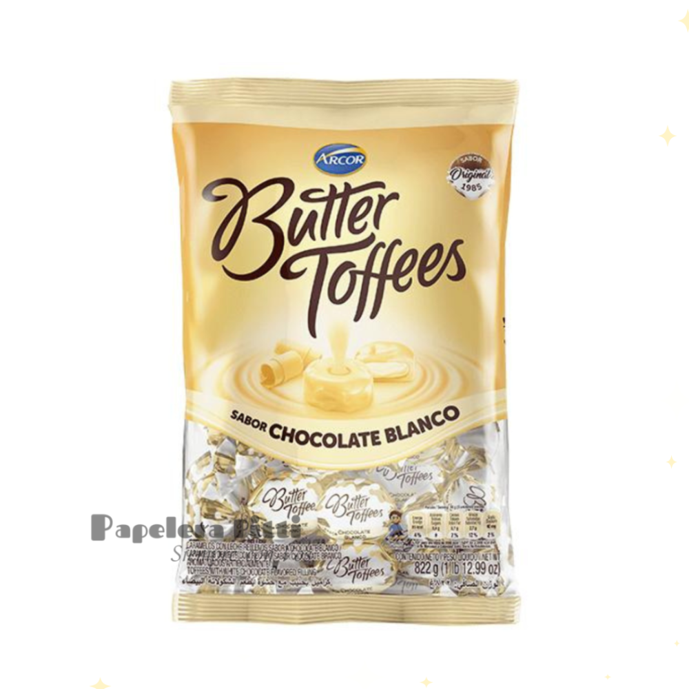 CAR. BUTTER TOFFEES  CHOCOLATE BLANCO